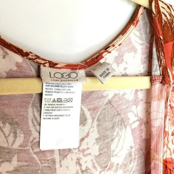 Lori Goldstein Floral Sheer Sleeveless Cover Up XL - Picture 4 of 7